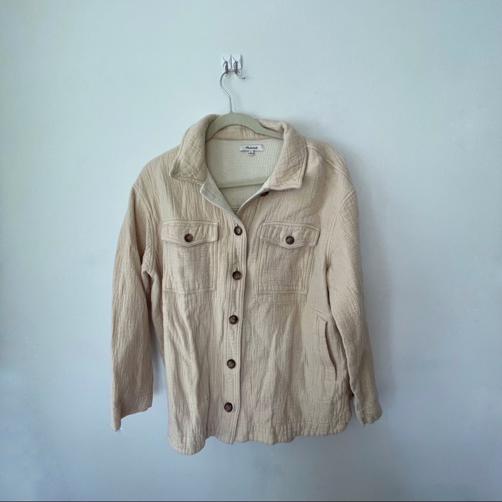 🪐Madewell Cream Cotton Jacket in xl🪐